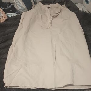 Lands' End Ruffle linen Blend Dress